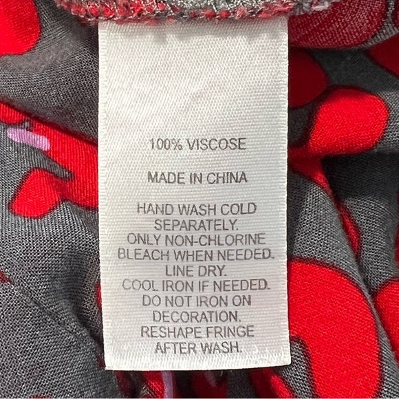 Beautiful Nomad Women’s SM Maxi Floral Red & Gray Leopard Print Sleeveless Dress - Picture 8 of 8